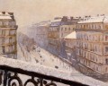 Boulevard Haussmann Neige Gustave Caillebotte